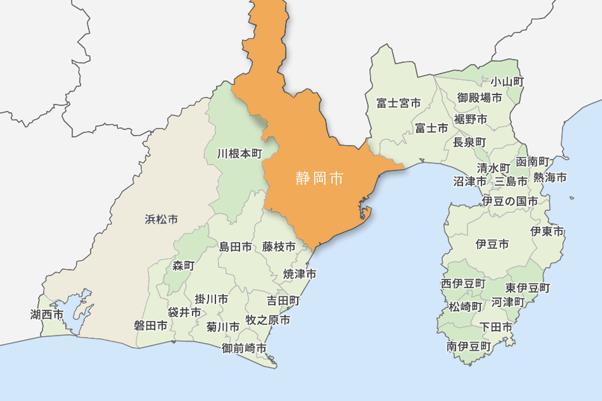 静岡市の地図