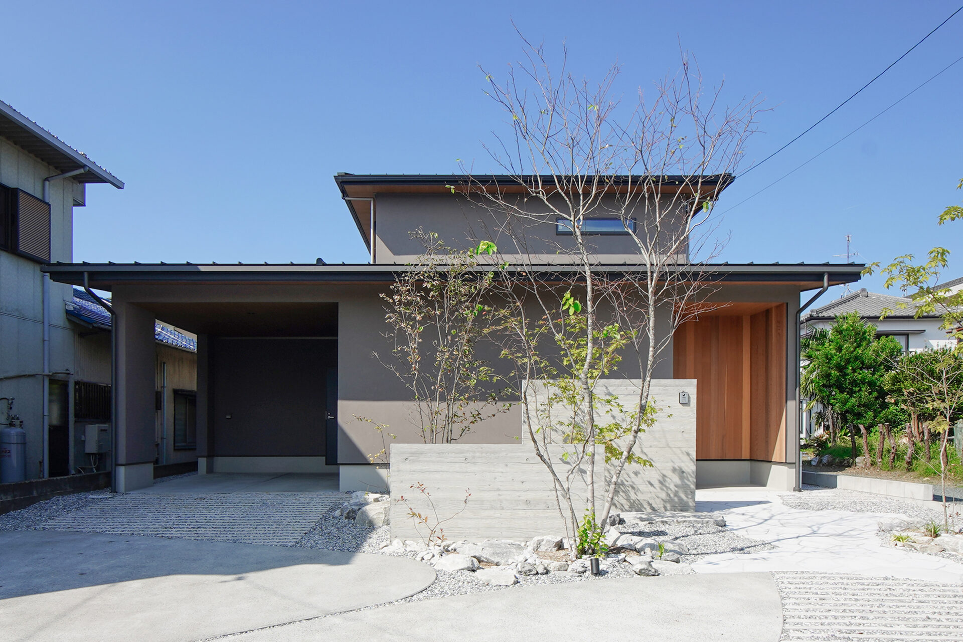 ガレージのある家