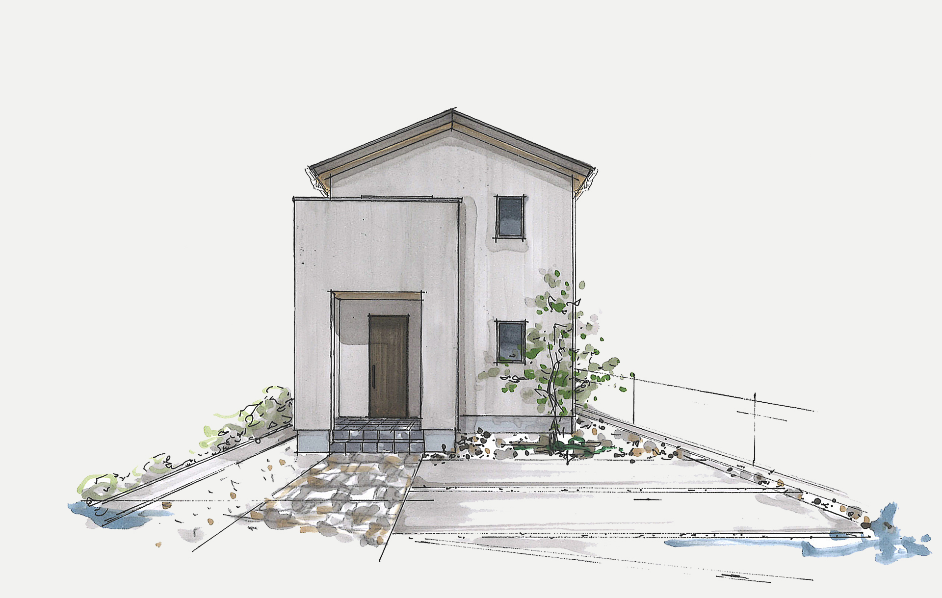 【予約制】約30坪　風景と調和する2階リビングの家