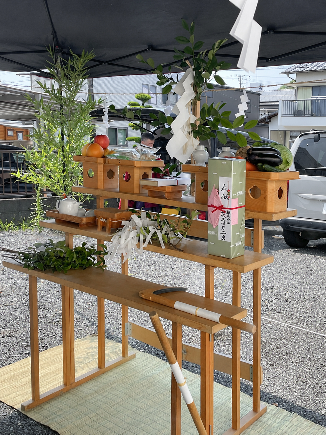 地鎮祭の様子